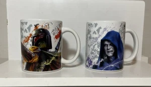 Star Wars Collectible Mugs Galerie Set Of 2 Boba Fett & Emperor Good Condition - Picture 1 of 12