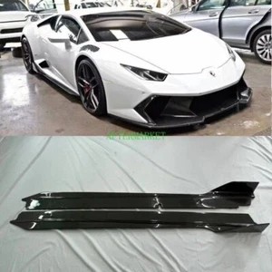 Real Carbon Fiber Side Extension Sideskirts For Lamborghini Huracan LP580 LP610 - Picture 1 of 9