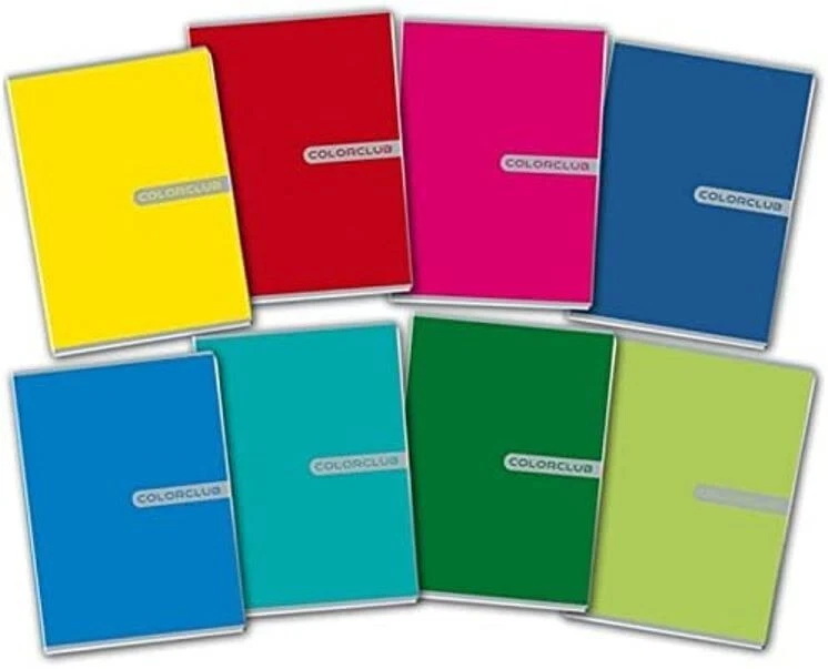 BLASETTI 10 MAXI QUADERNI A4 LINEA COLORCLUB 80 GR.VARIE RIGATURE 1R-5M-A-B-10MM