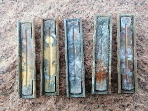 Set of 5 WW1 Original German Army Mauser Brass Stripper Clips (1641) - Picture 1 of 5