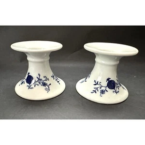 Seltmann Weiden West Germany Candlesticks Blue Onion Pattern - Picture 1 of 7