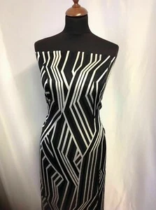 NEW Designer Silk / Viscose Marocain Satin Crepe Abstract Fabric 55" 141cm Karen - Picture 1 of 9