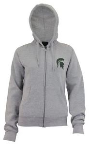 Outerstuff NCAA Women's Fleece Michigan State Spartans Logo Hoodie, Gray - Picture 1 of 5