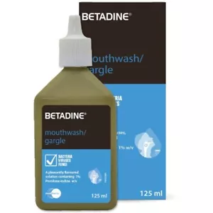Betadine Antiseptic Mouthwash/Gargle Fresh Breath - 125ml - Picture 1 of 2