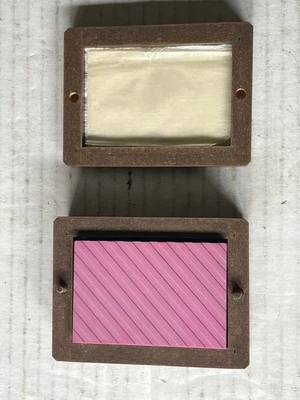 Bloque medidor rosa Starrett Webber piedra afiladora estilo alox rosa en caja de madera SAO23 Foto 1 de 4