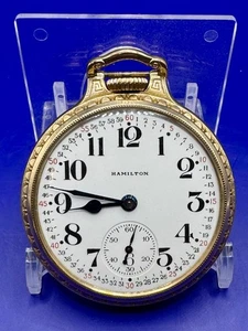 Vintage Hamilton 992B 21 Jewel 16S Railroad Watch, 10k Gold filled, RUNNING! - Picture 1 of 6