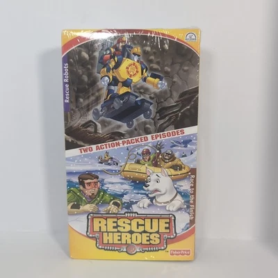 RESCUE HEROES VHS TAPE RESCUE ROBOTS & RACE TO THE FINISH FACTORY SEALED NEW - Image 1 of 2
