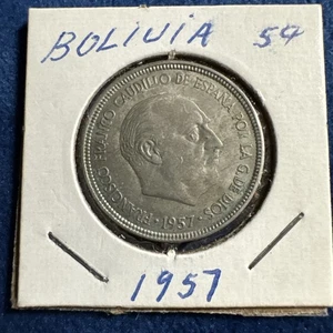 Moneda extranjera de 5 PTAS 1957 España #2170 - Imagen 1 de 4