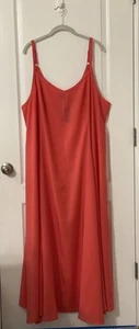 Torrid 4 A-Linie Challis Trapez Maxi Rouge Rot Kleid, Neu mit Etikett - Bild 1 von 7