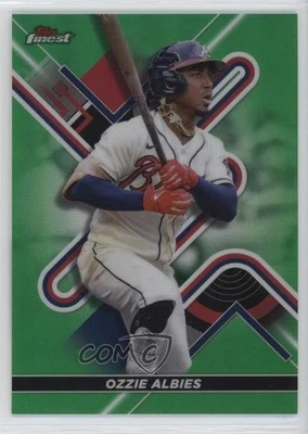 2022 Topps Finest Green Refractor /99 Ozzie Albies #32 - Image 1 of 2