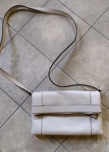 Kate Spade Fremont Place Julian Foldover Crossbody Bag Purse White Leather - Picture 1 of 10