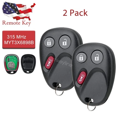 2 Para 2002 2003 2004 2005 2006 2007 2008 2009 GMC Envoy Mando a Distancia Coche Llavero 3B Foto 1 de 4