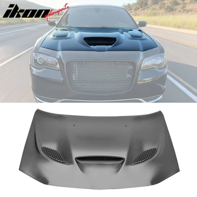 For 11-23 Chrysler 300 SRT Hellcat Style Cowl Vented Extractor Front Bumper Hood Foto 1 de 4