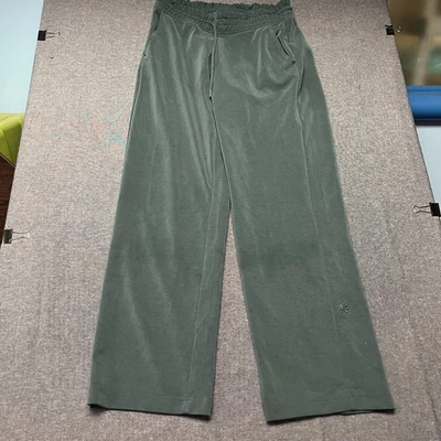 Athleta Women’s Pants Size S Petite Green Wide Leg Lounge Travel Comfort Stretch - Image 1 of 4