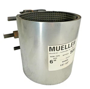 MUELLER 500 Pipe Repair Clamp 6" (Fits 6.55-6.97 OD) Full Circle Clamp x 7.5" Lg - Picture 1 of 13
