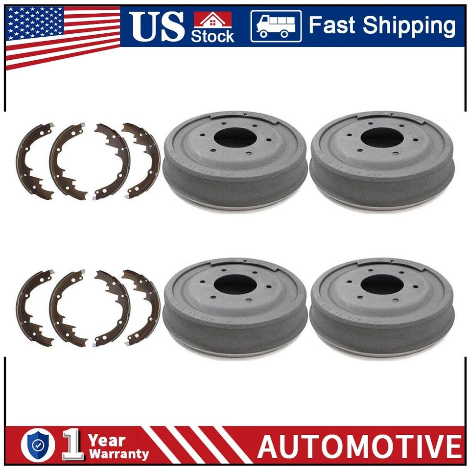 Front,Rear,Left,Right 6X Brake Drum+Shoe fits For 65-67 Chevrolet C10 Pickup PZ - Image 1 of 4