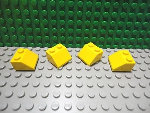 Lego 4 Yellow 2x2 regular slopes brick block NEW - Picture 1 of 1
