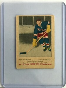 STEVE KRAFTCHECK RC  1951-52 PARKHURST  NO 92  VG+     64353