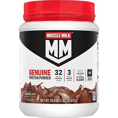 Proteína em pó genuína Muscle Milk 1,93 lb 12 porções sabor chocolate - Imagem 1 de 4