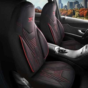 Funda de asiento Pilot adecuada para Nissan Leaf en negro rojo 850P002 - Imagen 1 de 9