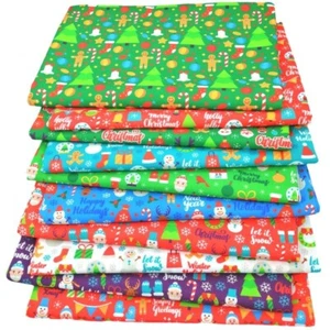 70 Pcs Assorted Cotton Fabric Christmas Squares 10x10 for Quilting & Patchwork - Picture 1 of 6