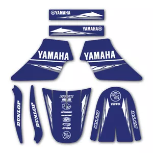 1990-2021 Yamaha PW50 equipo de fábrica calcomanías de gráficos azules laminación 21 mil MX - Imagen 1 de 3