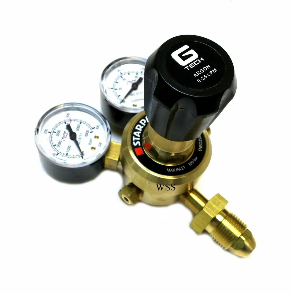 STARPARTS Argon / CO2 Gas Regulator for Welding Single Stage 2 Gauge 35 LPM