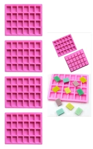 4 Rectangle 24 Cavity Silicone Mould Tray,Flexible for Ice Cube,Candy,Soap,Wax - Picture 1 of 3