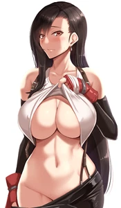 Tifa Lockheart FF7 Waifu Anime Sticker Weatherproof 6" Car Decal Final Fantasy 7 - Picture 1 of 1
