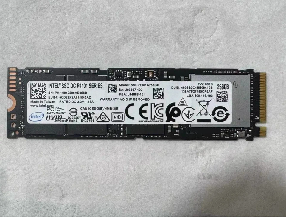 Intel SSDPEKKA256G8 Solid State Drive DC P4101 256 GB SSD M.2 PCI Express NVMe - Image 1 of 1