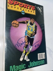 Sports Superstar Comic Magic Johnson Signed!!/ Rare!!/ Vintage - Picture 1 of 11