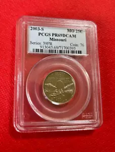 2003 MO QUARTER PCGS PR69DCAM MISSOURI - Picture 1 of 2