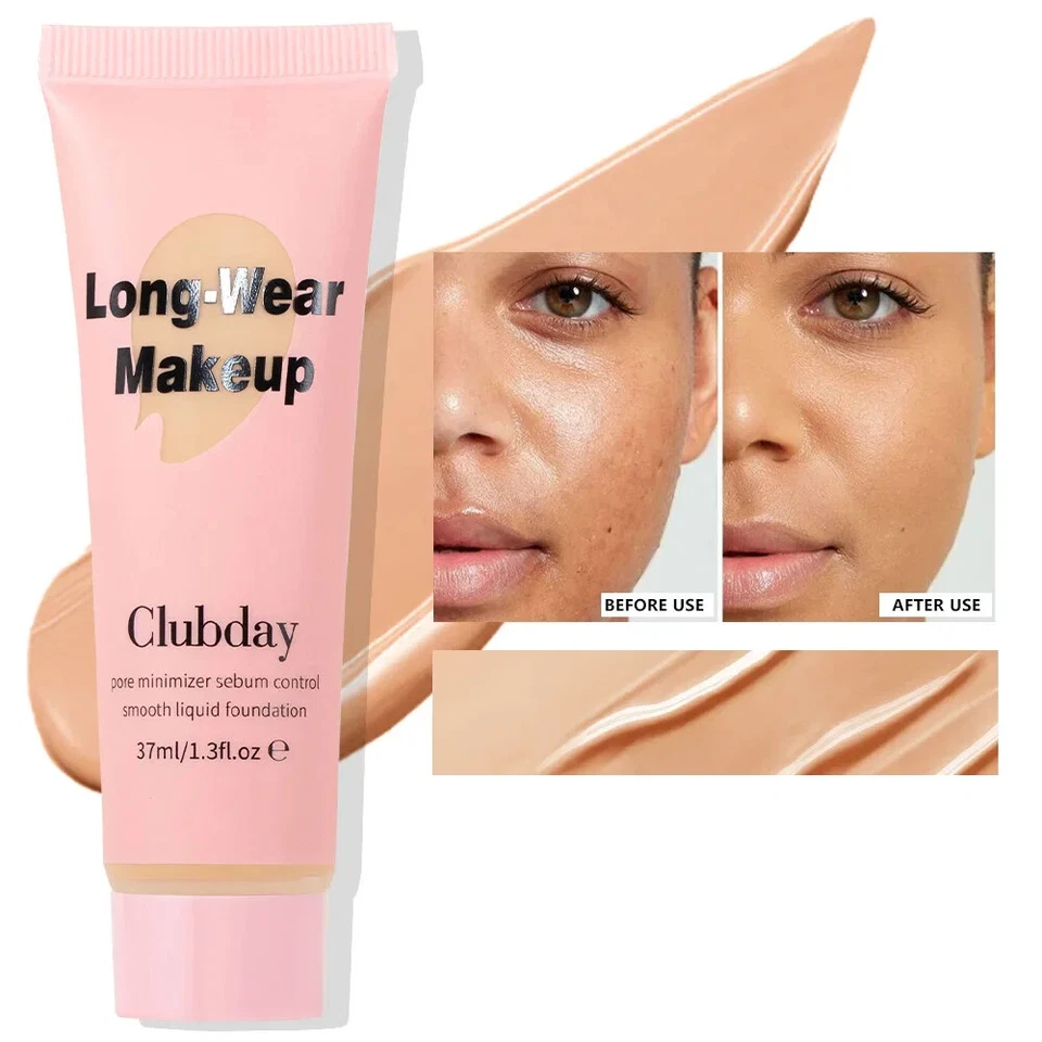 Long Wear Makeup Pore Minimizer Sebum Controls Mooth Liquid Coverage Foundation - Image 1 of 4