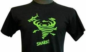 Sea Angling Shark T-Shirt Black Loose Fit Cotton Size Medium M - Picture 1 of 4