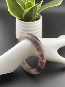純天然玉鐲 Grade A 100% Unbehandelt Icy Jade Armreif 61 mm Künstlerische Fee Lila - Bild 1 von 11