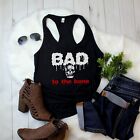 T-shirt femme Tank Top Bad to the Bone crâne Halloween Punk T-shirt squelette