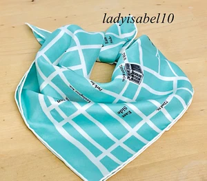 Tiffany & Co. Silk Blue Manhattan Map Scarf Square 17x17" w/ Box - Picture 1 of 11