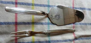Tortenheber + Vorlegegabel 100er Silber Auflage versilbert wie WMF Paris - Bild 1 von 4
