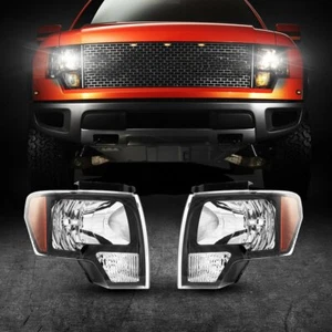 For Ford F-150 2009-2014 black housing clear lens Headlights Assembly - Bild 1 von 11