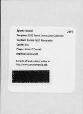 2023 PANINI IMMACULATE AIDAN O'CONNELL #101 ROOKIE PATCH AUTO *REDEMPTION*