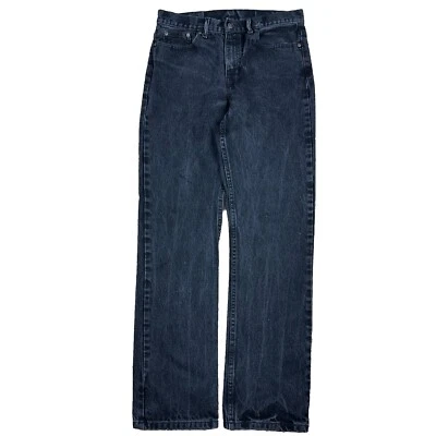 Vintage 90s Faded Glory Straight Loose Fit Black Faded Denim Jeans Fits 32x31 - Image 1 of 4