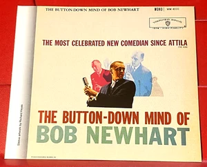 Bob Newhart The Button-Down Mind Of Album Cover Art PICTURE/PRINT 5.5"x 5"Comedy - Picture 1 of 3