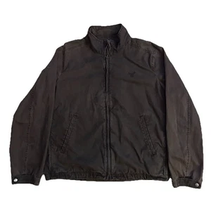 VTG American Eagle Outfitters Men’s Zip Canvas Bomber Jacket Grunge Brown Sz 2XL - Picture 1 of 13