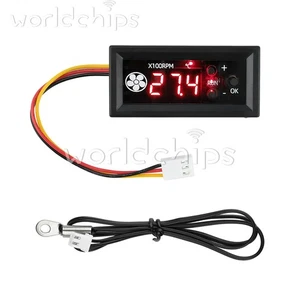 DC 12V 3A 4-Draht PWM Lüfter Temperaturregelung Drehzahlregler Digitalanzeige - Bild 1 von 26