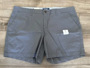 Old Navy grau Alltagsshorts 5" Schrittlänge Chino Shorts Größe 16 NEU! - Bild 1 von 6
