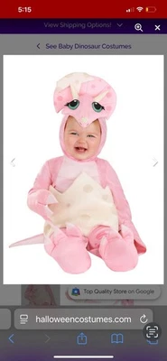 Disfraz de dinosaurio rosa cría infantil 0-3 meses Foto 1 de 4