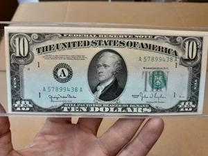 1950 $10 Federal Reserve Note Boston Uncirculated - Picture 1 of 6