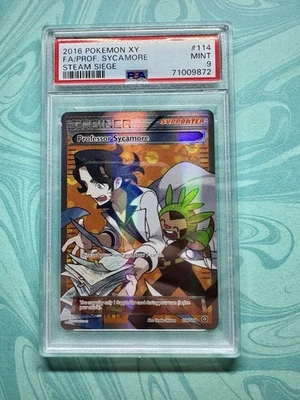 PROFESSOR SYCAMORE (Full Art) - #114 - STEAM SIEGE XY 2016 POKEMON PSA 9 - Image 1 of 2