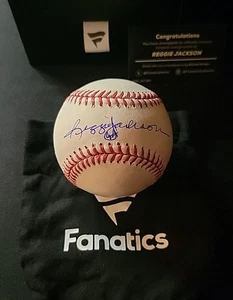 REGGIE JACKSON AUTOGRAPHED SIGNED MLB BASEBALL NEW YORK YANKEES FANATICS COA - Picture 1 of 9