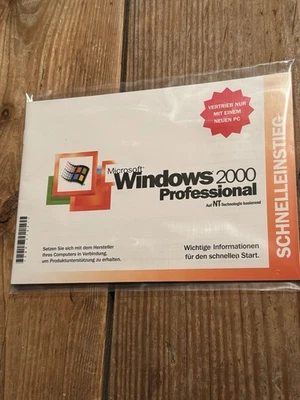 Windows 2000 Professional mit SP3 , Deutsch, OEM Vollversion mit MwSt Rechnung - Bild 1 von 3